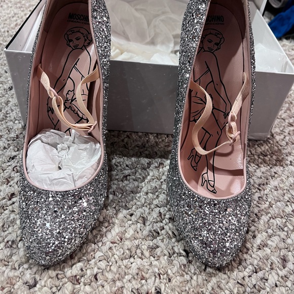 Amazing and Gorgeous Moschino Sparkly Shoes - Picture 2 of 5